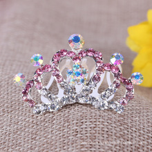 Niños cabello Cristal Princesa Tiara bebé Rhinestone pelo peine